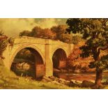 *Local Interest - Geoffrey H. Pooley (1908-2006, British), oil on board, 'The Devil's Bridge, Kirkby