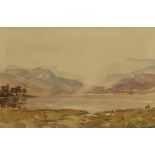 *Local Interest - R. Martin Tomlinson (20th Century, British), watercolour, 'Rising Mist', a Lake