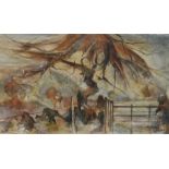 *Local Interest - George Cannon (b.1930, British), watercolour, 'Fell Foot Larch', Lake District,