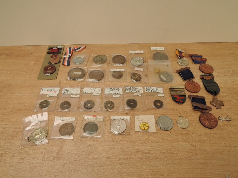 Six Chinese Empire Coins, all noted by vendor including 1 Cash 1821-51 and 1851-61 and later along