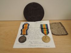 A WWI Medal Pair, War and Victory Medals to 91057 PTE.W.E.ROTHWELL.L/POOL.R both with ribbons with
