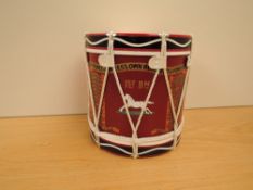 A Prince of Wales's Own Regiment of Yorkshire decorative Ice Bucket modelled as a Regimental Drum