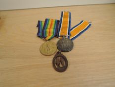 A World War I Medal Pair, War & Victory both named to 5-29335 CPL.W.M.CHILTON.YORKS.L.I both with