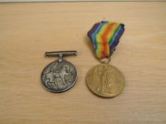 A WWI Medal pair, War & Victory both to 29025 PTE.G.ROBERTS.K.S.L.I.