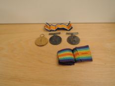 A WWI Medal Pair, War and Victory both to 4200 PTE.L.MILNER.D.OF.LANC.O.Y both with ribbons along