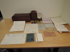 A Military Collection belonging to LIEUT.J.ELLIS comprising WWI Medal pair, War and Victory, both