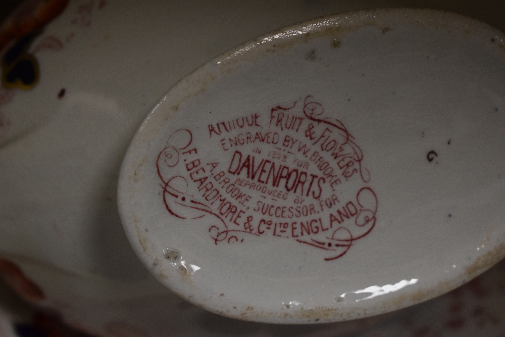 A selection of 19th Century Davenport tableware in the 'Antique Fruit and Flowers' pattern, to - Image 2 of 2