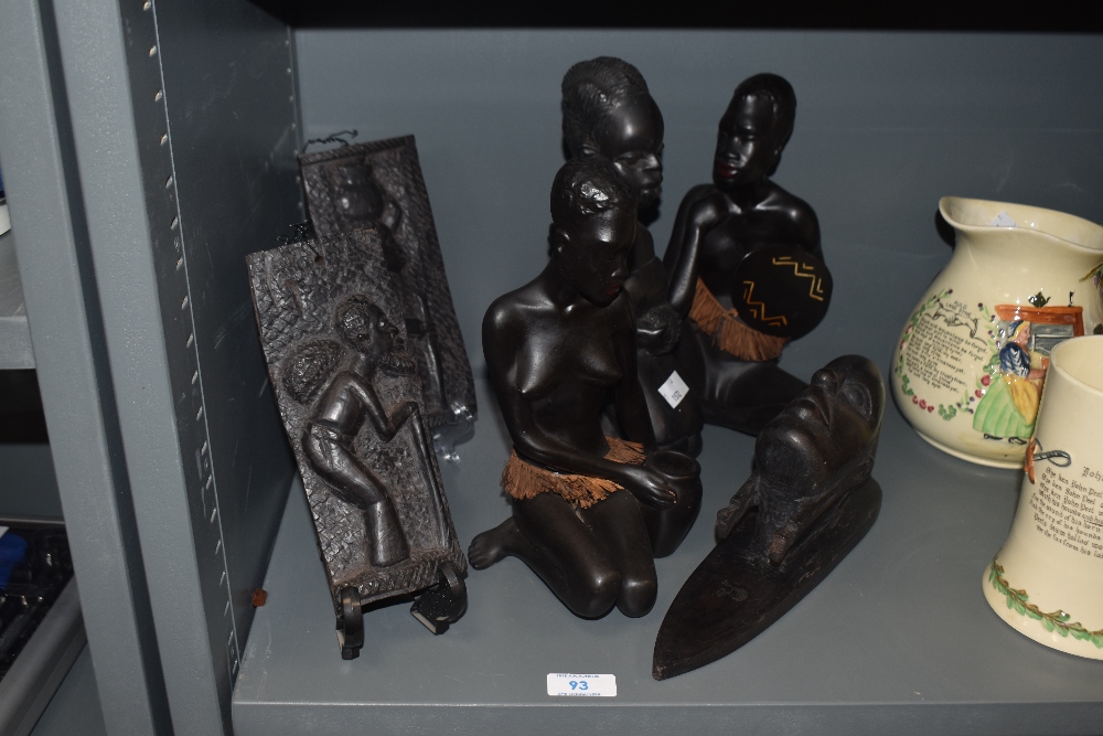 A pair of Austrian pottery studies of African natives, by Gmundner Keramik and measuring 26cm