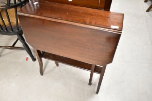 A late 19th or early 20th Century mahogany Sutherland style occasional table, width approx. 60cm