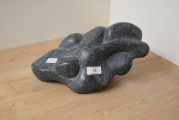 A heavy abstract marble sculpture, 29cm. Condition: In good clean condition.