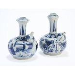 TWO CHINESE BLUE AND WHITE KENDI, 16/17TH CENTURY