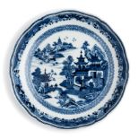 A CHINESE BLUE AND WHITE DISH, QING DYNASTY, CIRCA 1800