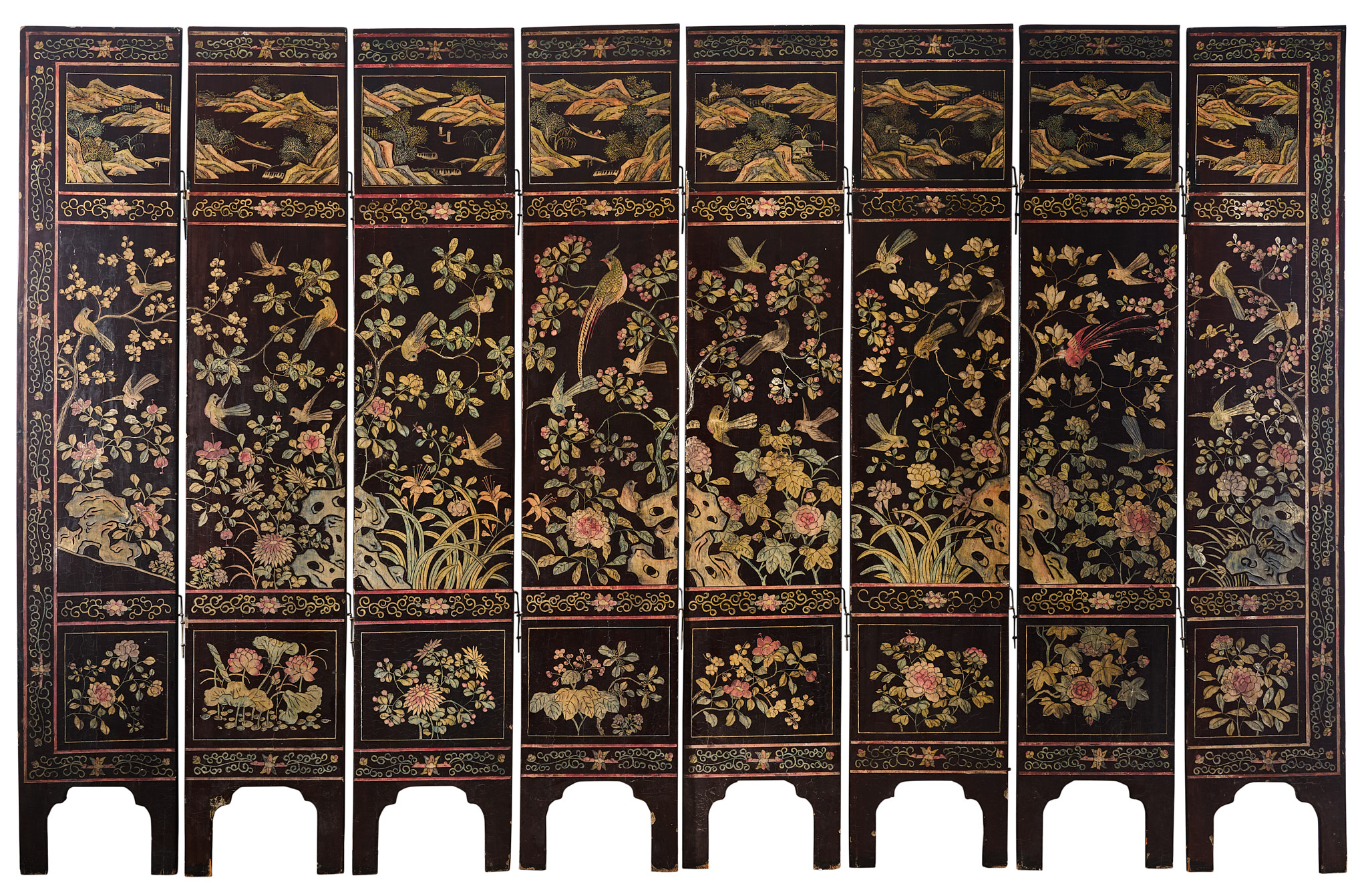 A CHINESE EIGHT-FOLD COROMANDEL LACQUER SCREEN, LATE QING DYNASTY, 19TH CENTURY - Image 2 of 2