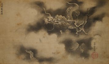 ATTRIBUTED TO KANO EISHIN YASUNOBU (1614-1685), ‘DRAGON AMONGST CLOUDS’