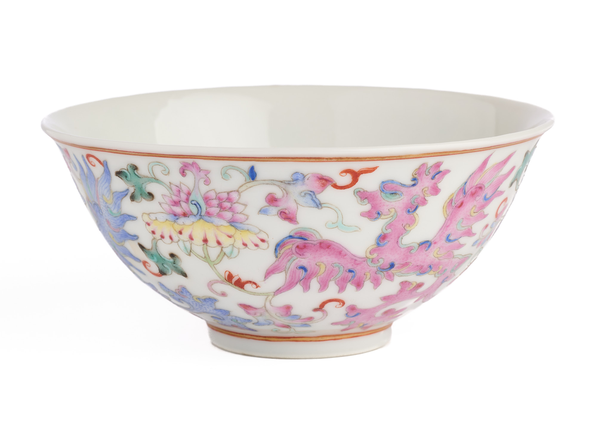 A CHINESE FAMILLE-ROSE 'PHOENIX' BOWL GUANGXU MARK AND PERIOD (1875-1908) - Image 2 of 2