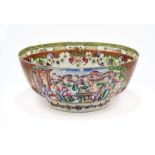 A CHINESE FAMILLE-ROSE PUNCHBOWL, QING DYNASTY, 18TH CENTURY