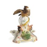 A MEISSEN NOVELTY INKSTAND, LATE 19TH CENTURY