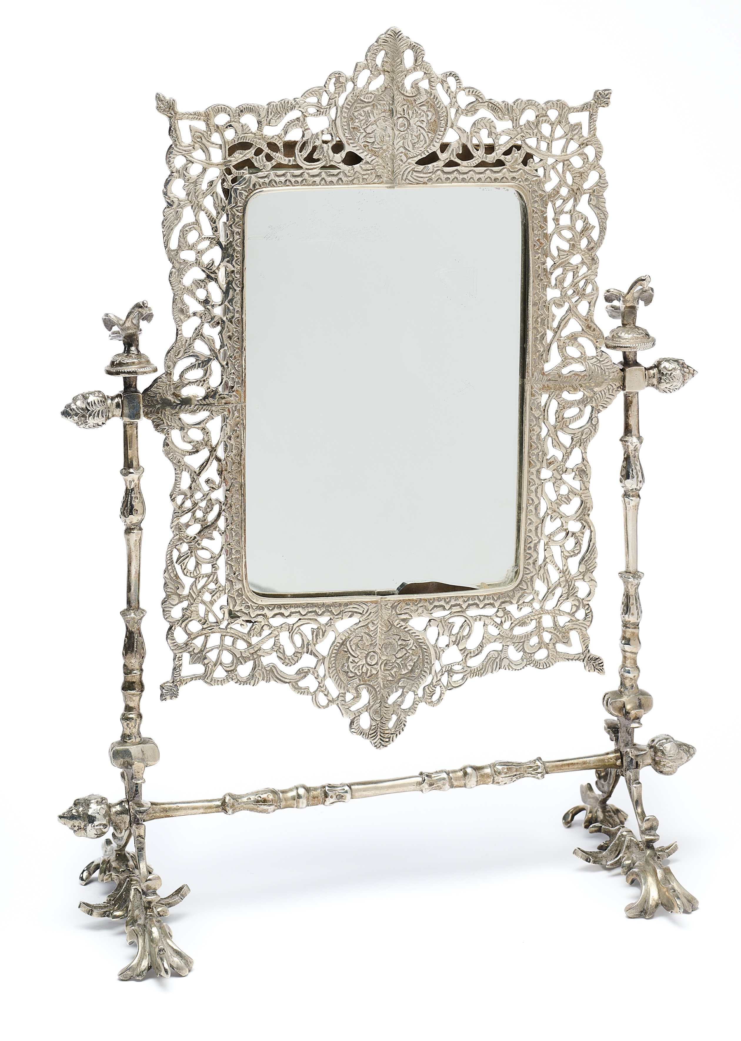 AN OTTOMAN STYLE DRESSING TABLE MIRROR OR FRAME, PERHAPS TURKISH, 20TH CENTURY