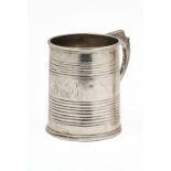 A VICTORIAN SILVER CHRISTENING MUG, A.B. SAVORY & SONS, LONDON, 1865