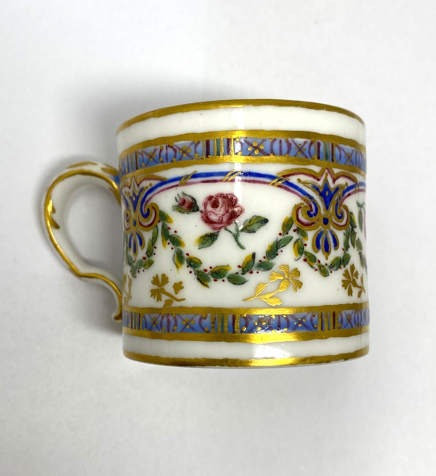 TWO SEVRES COFFEE CANS AND SAUCERS, 1780 AND CIRCA - Image 5 of 11