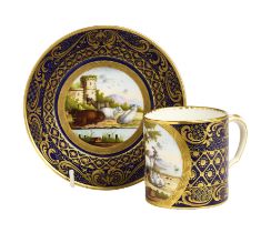 A SEVRES CUP AND SAUCER, THE PORCELAIN APPARENTLY 1778