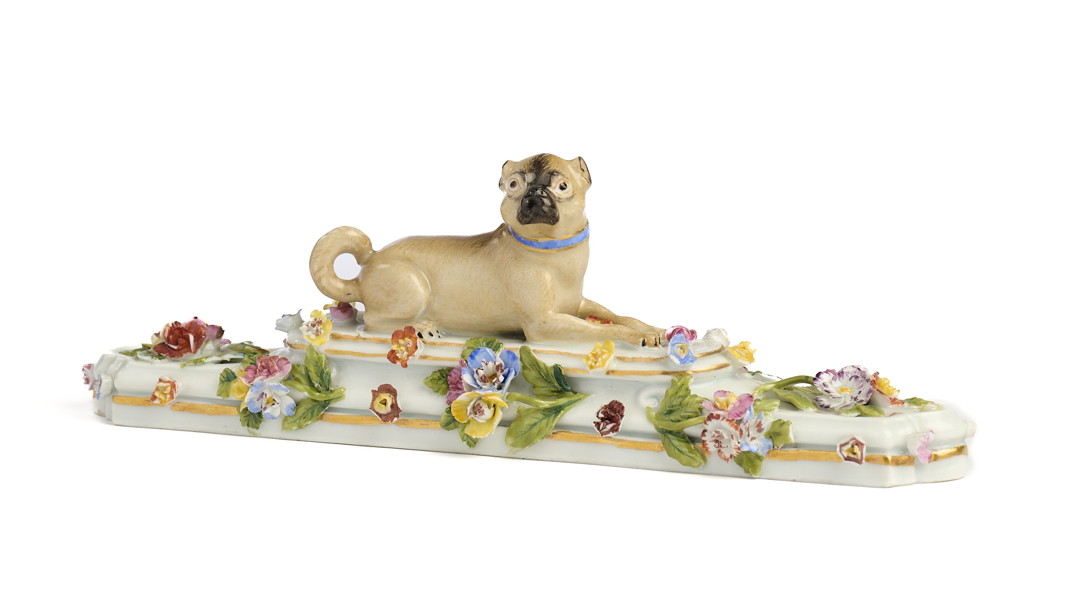 A MEISSEN 'PUG' PAPERWEIGHT, MID 19TH CENTURY