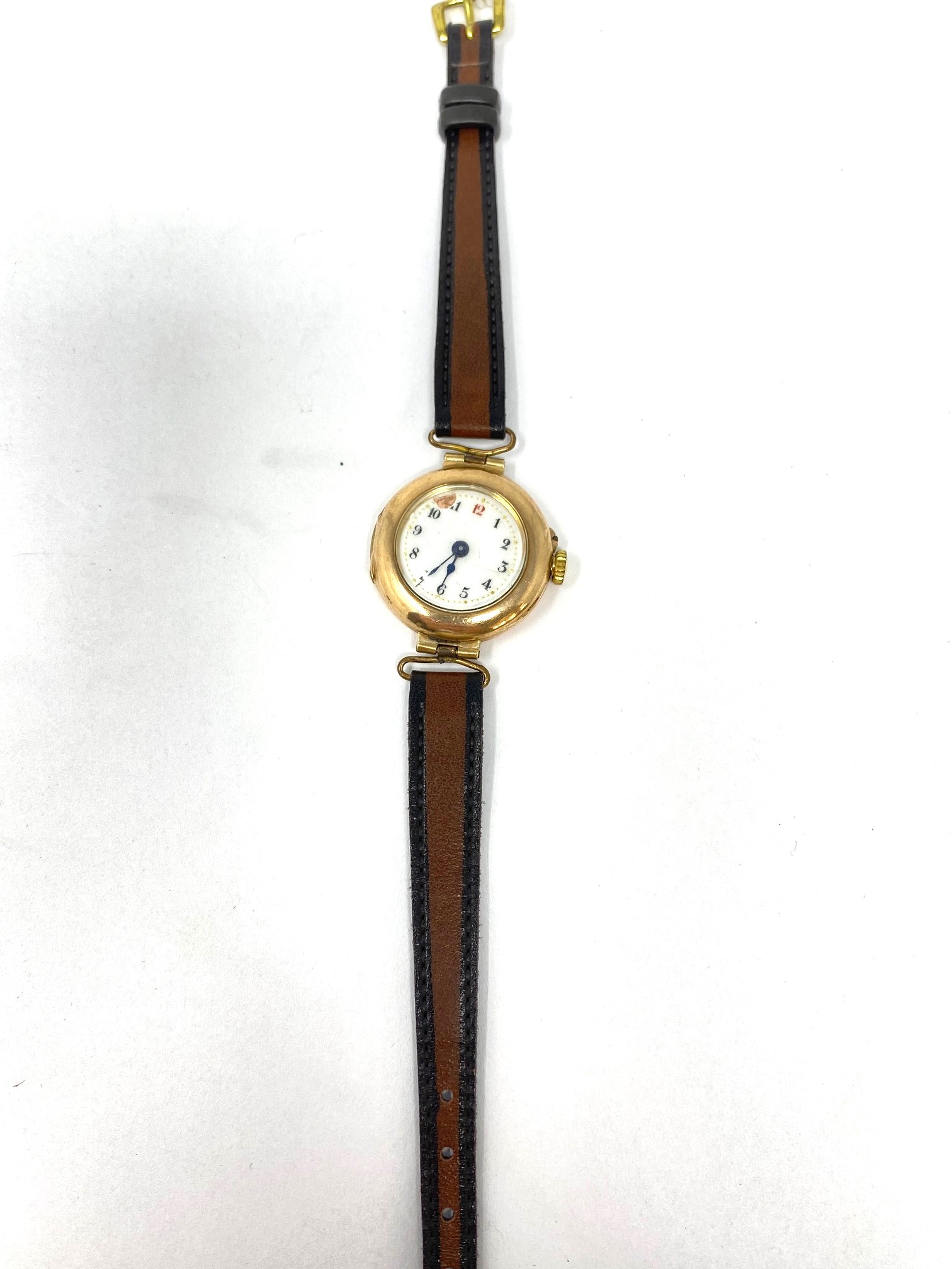 □ ROLEX: A SWISS GOLD LADY'S 'WRISTLET' WATCH, CIRCA 1915 - Image 3 of 3