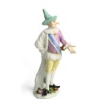 A MEISSEN DUKE OF WIESSENFELS SERIES FIGURE OF GIANGURGOLO, CIRCA 1744-50