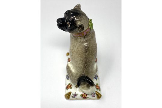 A MEISSEN FIGURE OF A PUG, MID 18TH CENTURY - Image 3 of 6