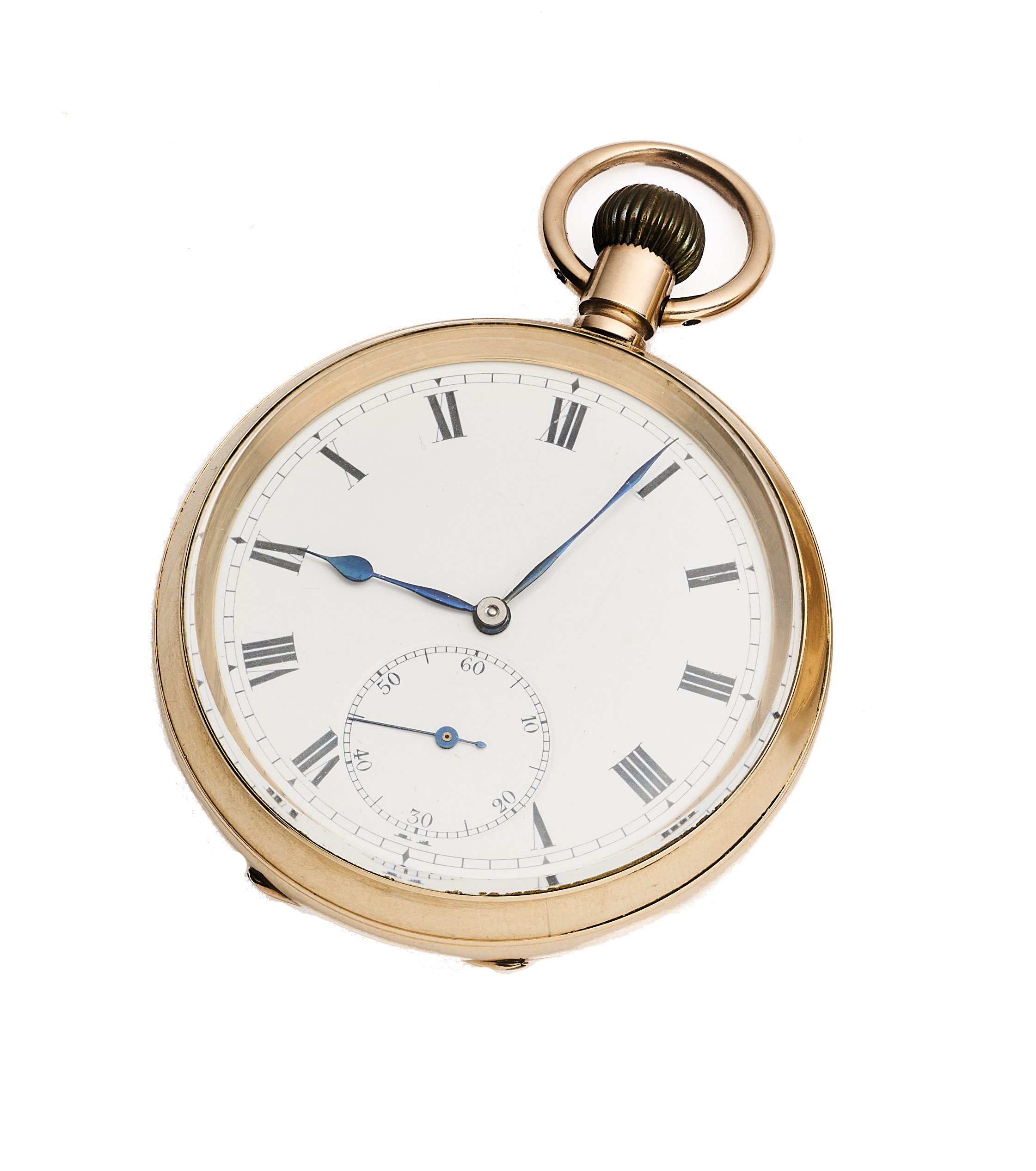 A GOLD POCKET WATCH, SWISS, CIRCA 1910