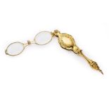 A GOLD LORGNETTE, PROBABLY AMERICAN, 1890s