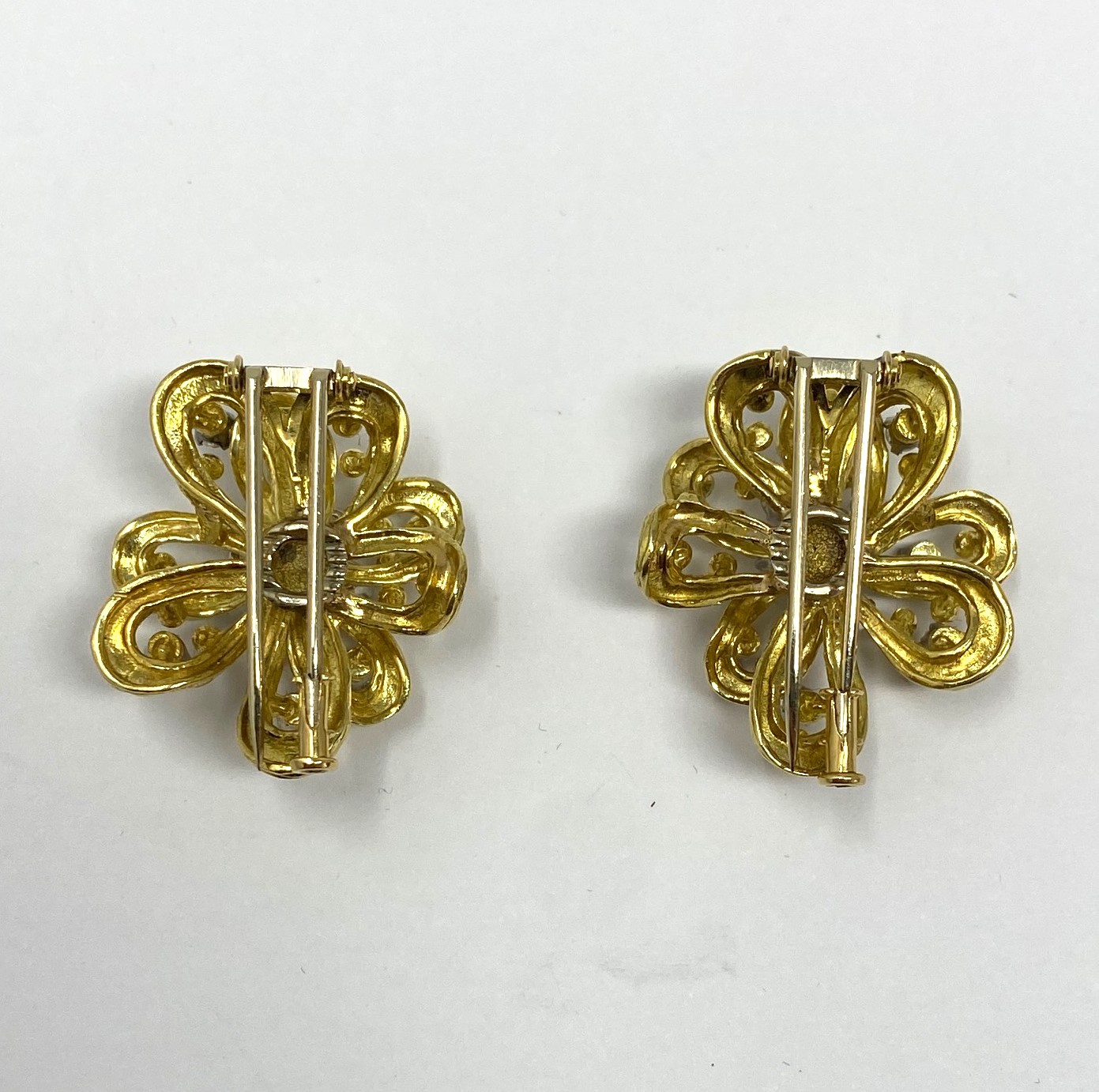 PAIR OF DIAMOND BROOCH CLIPS, 1960s - Image 3 of 3