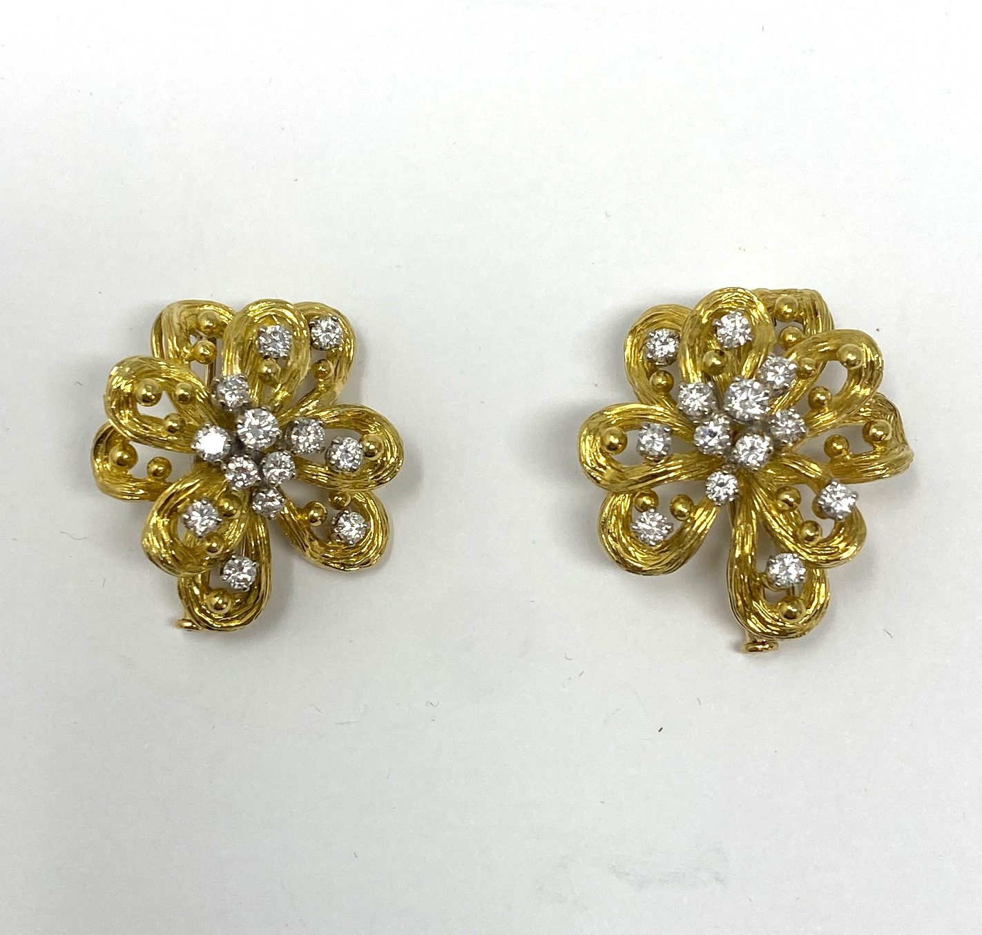 PAIR OF DIAMOND BROOCH CLIPS, 1960s - Image 2 of 3