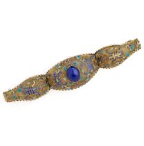 CHINESE ENAMEL HINGED BANGLE