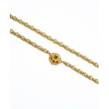 GOLD AND CITRINE LONG CHAIN, 1830s
