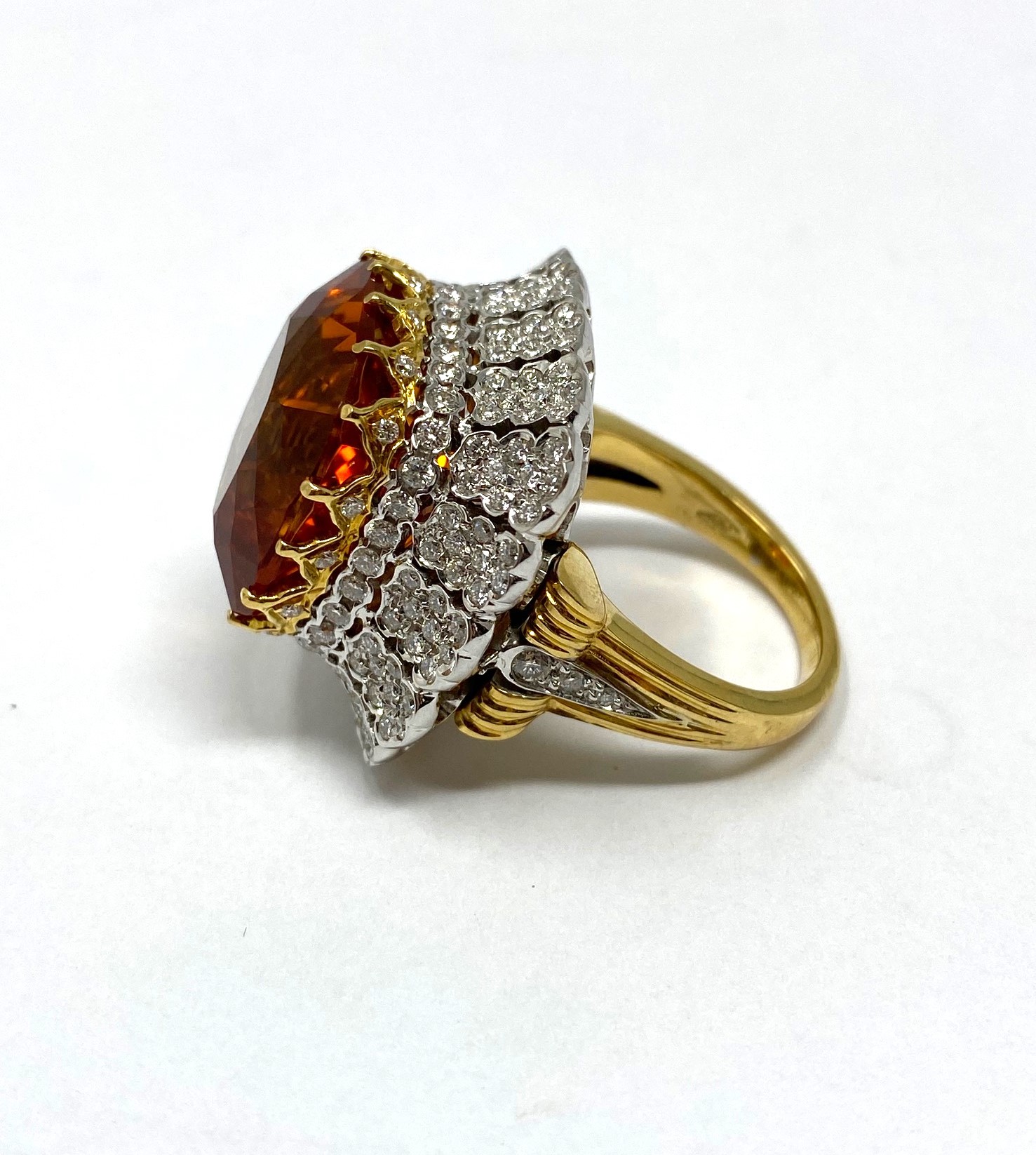 CITRINE AND DIAMOND COCKTAIL RING - Bild 3 aus 8