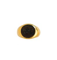 GOLD SIGNET RING, 19TH CENTURY