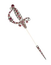 RUBY AND DIAMOND SURETE PIN, 1890s