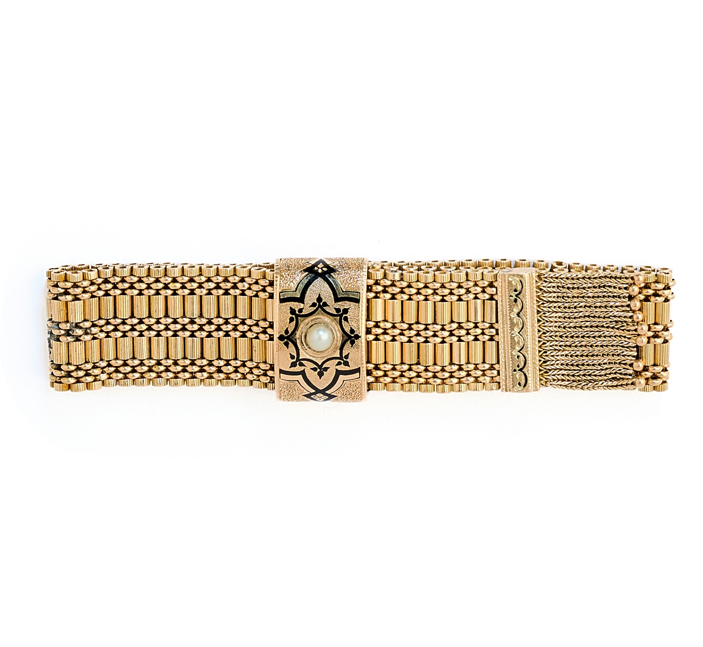 GOLD JARRETIERE BRACELET, 1890s