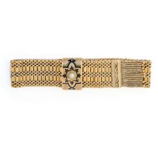 GOLD JARRETIERE BRACELET, 1890s