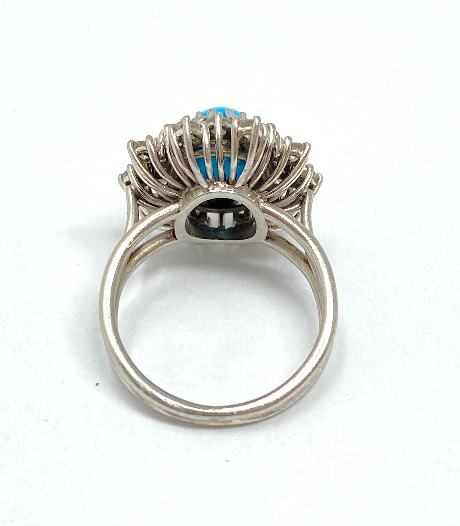 TURQUOISE AND DIAMOND RING, 1960s - Image 4 of 7