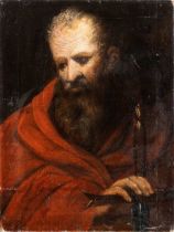 Artista napoletano, XVII secolo Saint Paul Oil on canvas Canvas cm. 59x44,5 The painting is in