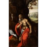 Artista fiammingo attivo in Italia, prima metà XVII secolo Penitent Saint Jerome Oil on canvas