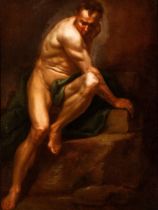 Carlo Maratti Male nude study Oil on canvas Canvas cm. 64,5x49. We are grateful to Prof. Francesco