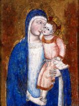 Ambrogio Lorenzetti (neimodi_di) Virgin with Child Tempera on panel Panel cm. 29x20. Framed
