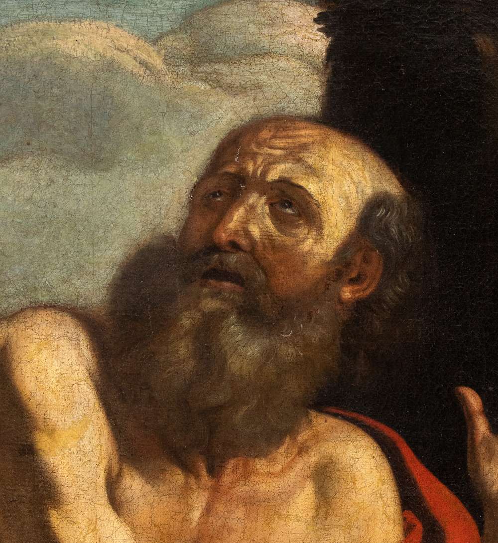 Giovanni Francesco Barbieri Guercino (cerchia di) Saint Jerome in the desert Oil on canvas Canvas - Image 4 of 5