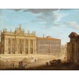 Artista attivo a Roma, XVIII secolo View of St John Lateran with Lateran Palace Oil on canvas Canvas