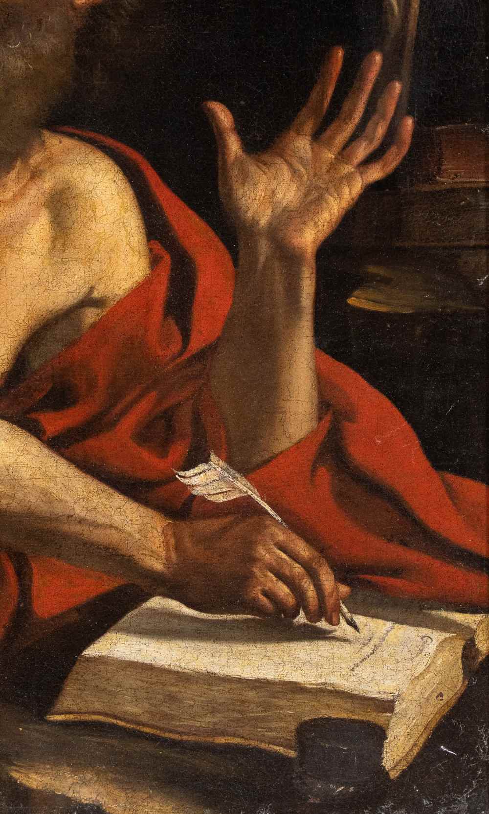 Giovanni Francesco Barbieri Guercino (cerchia di) Saint Jerome in the desert Oil on canvas Canvas - Image 3 of 5