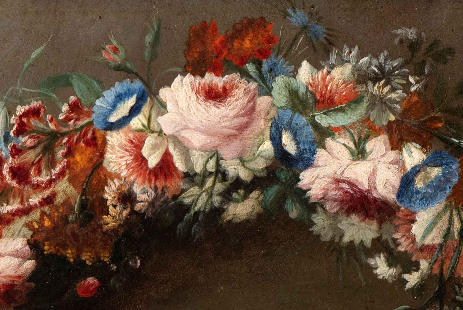 Filippo Lauri (attribuito a) - Mario Nuzzi Mario de' Fiori (attribuito a) Flower garland with - Image 5 of 6