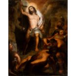 Artista fiammingo, XVII secolo The Resurrection of Christ Oil on canvas Canvas cm. 124x97 The